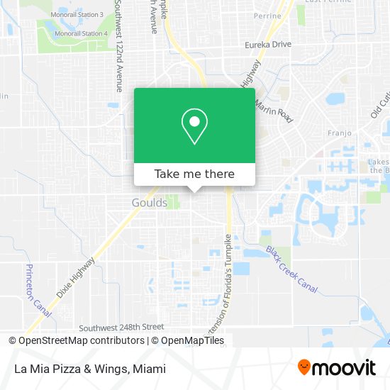 La Mia Pizza & Wings map