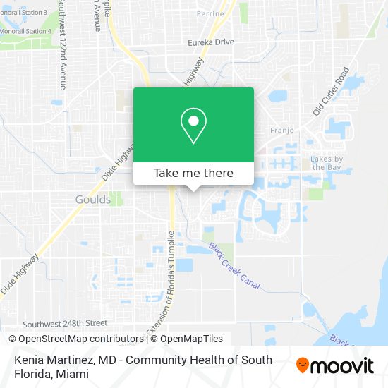 Kenia Martinez, MD - Community Health of South Florida map