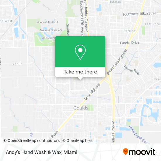 Andy's Hand Wash & Wax map