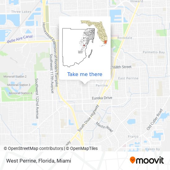 West Perrine, Florida map