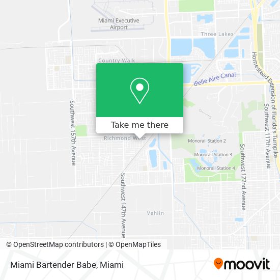 Miami Bartender Babe map