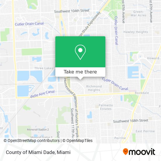 County of Miami Dade map