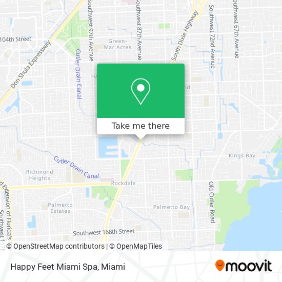 Happy Feet Miami Spa map
