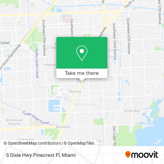 Mapa de S Dixie Hwy Pinecrest Fl