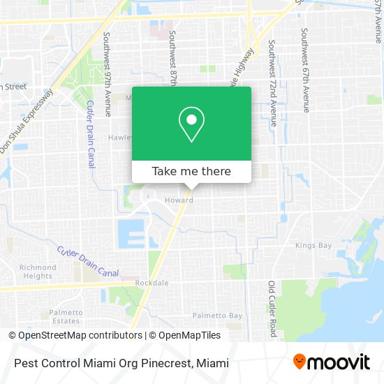 Pest Control Miami Org Pinecrest map