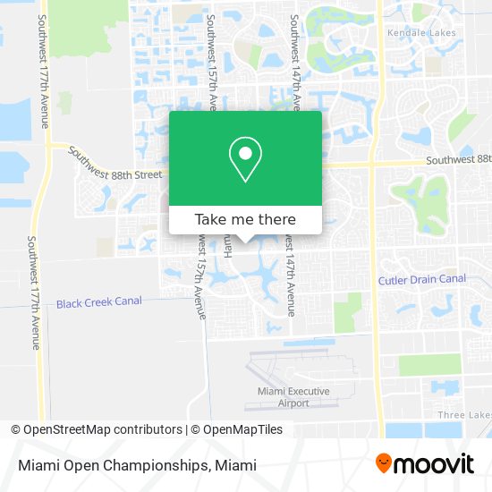 Miami Open Championships map