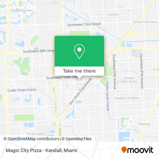 Magic City Pizza - Kendall map