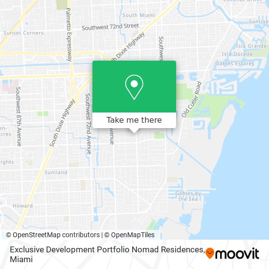 Exclusive Development Portfolio Nomad Residences map