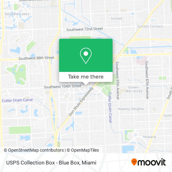 USPS Collection Box - Blue Box map