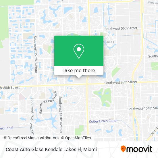 Coast Auto Glass Kendale Lakes Fl map