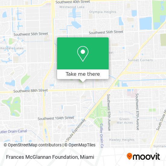 Frances McGlannan Foundation map