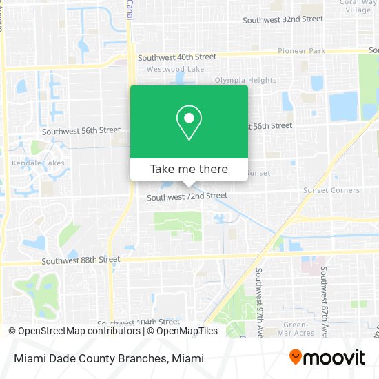 Miami Dade County Branches map