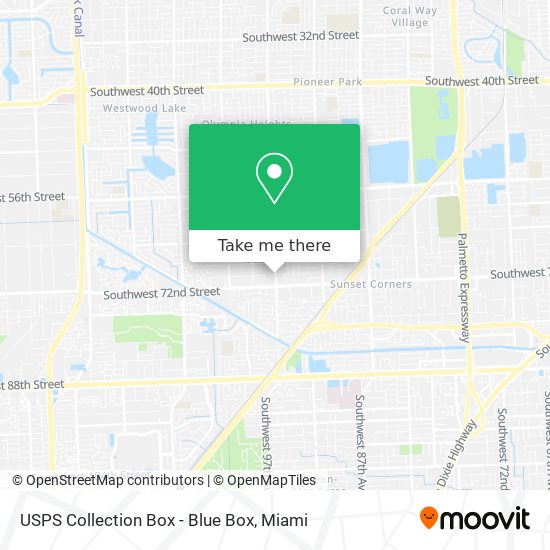 USPS Collection Box - Blue Box map