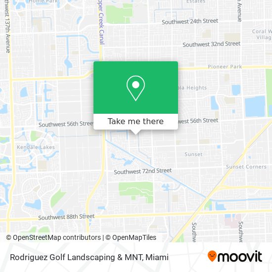 Rodriguez Golf Landscaping & MNT map