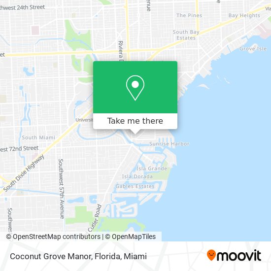 Coconut Grove Manor, Florida map