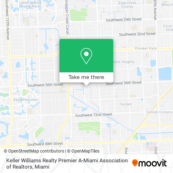Mapa de Keller Williams Realty Premier A-Miami Association of Realtors