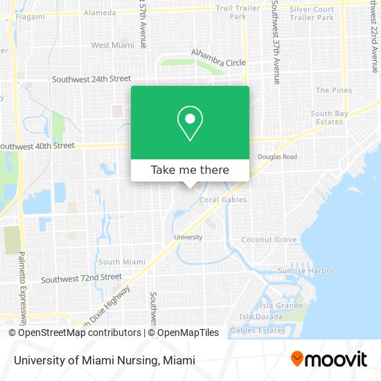 University of Miami Nursing map