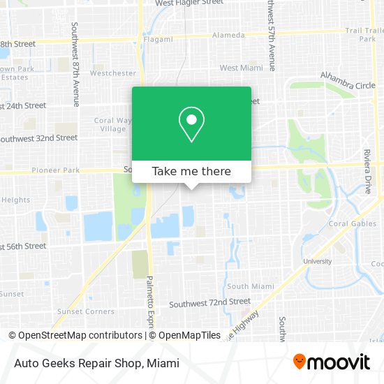 Mapa de Auto Geeks Repair Shop