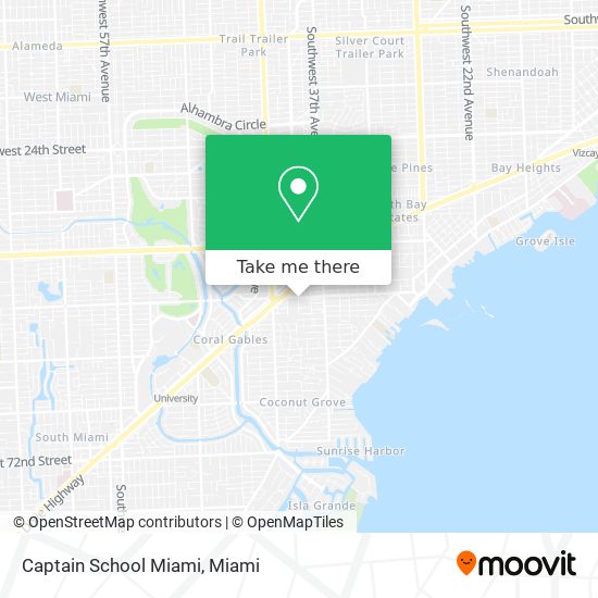 Mapa de Captain School Miami