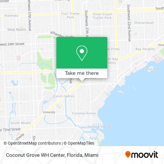 Coconut Grove WH Center, Florida map