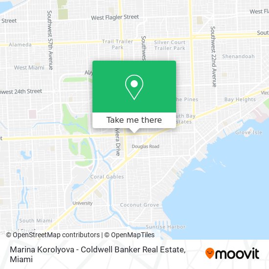 Mapa de Marina Korolyova - Coldwell Banker Real Estate