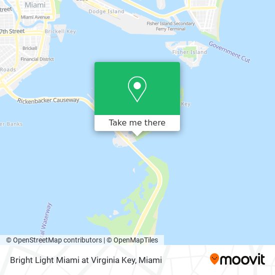 Bright Light Miami at Virginia Key map