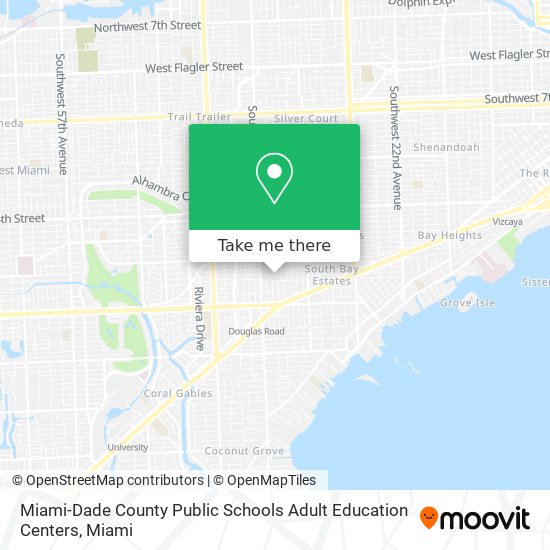 Miami-Dade County Public Schools Adult Education Centers map