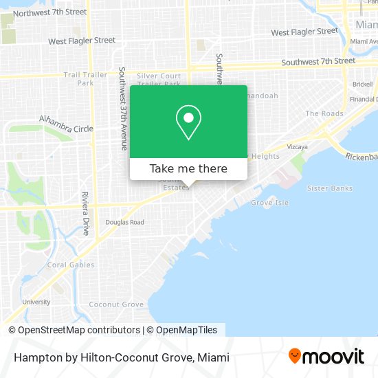 Hampton by Hilton-Coconut Grove map