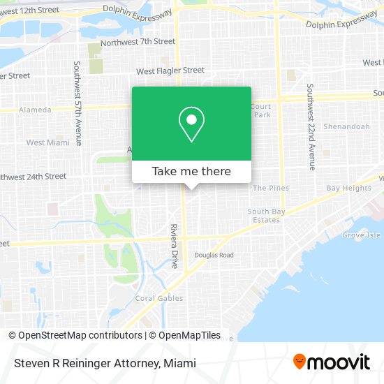 Steven R Reininger Attorney map