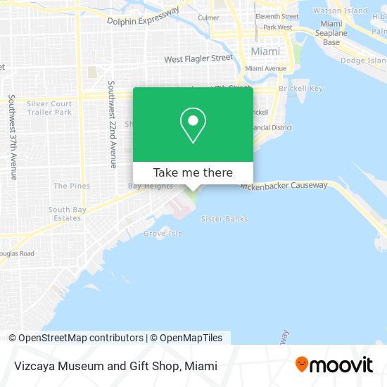 Vizcaya Museum and Gift Shop map