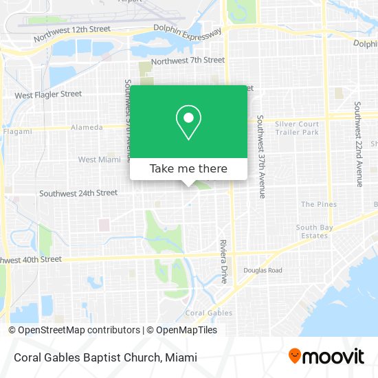 Coral Gables Baptist Church map