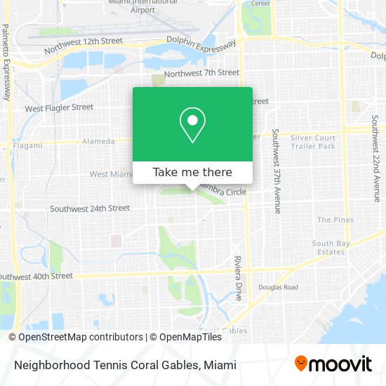 Mapa de Neighborhood Tennis Coral Gables