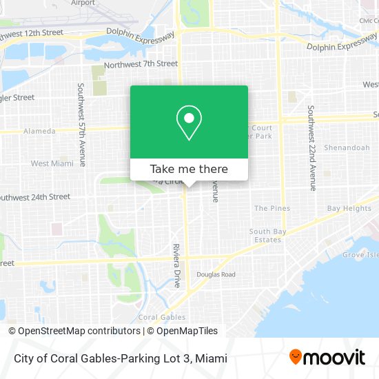 Mapa de City of Coral Gables-Parking Lot 3