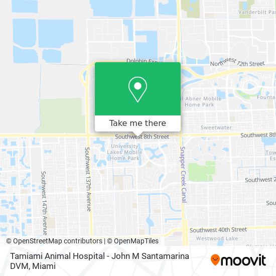 How to get to Tamiami Animal Hospital - John M Santamarina DVM in Kendale  Lakes-Tamiami by Bus or Subway?