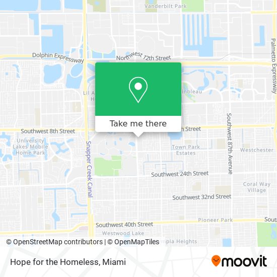 Hope for the Homeless map