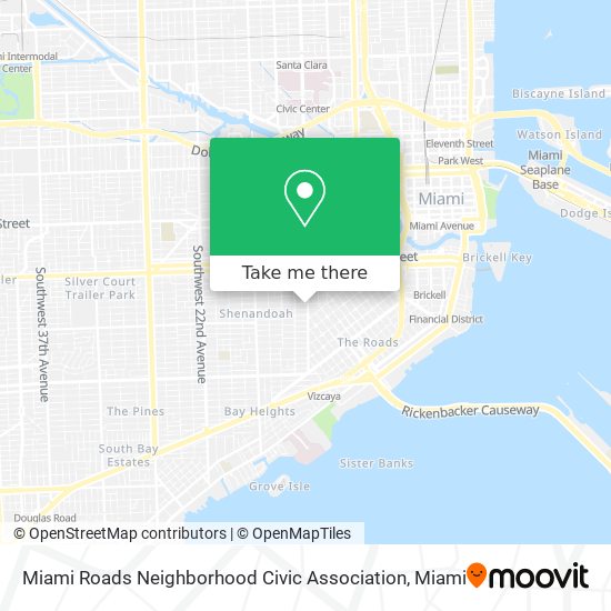 Mapa de Miami Roads Neighborhood Civic Association