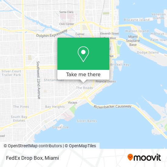 FedEx Drop Box map