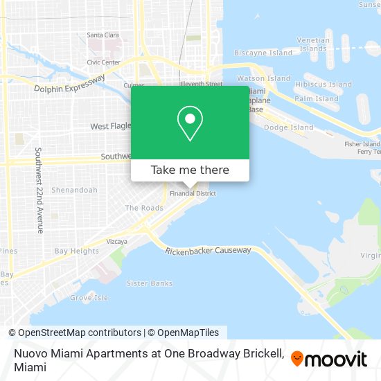Nuovo Miami Apartments at One Broadway Brickell map