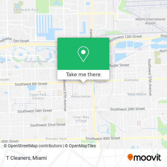 T Cleaners map