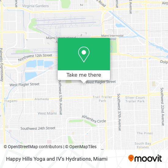 Happy Hills Yoga and IV's Hydrations map