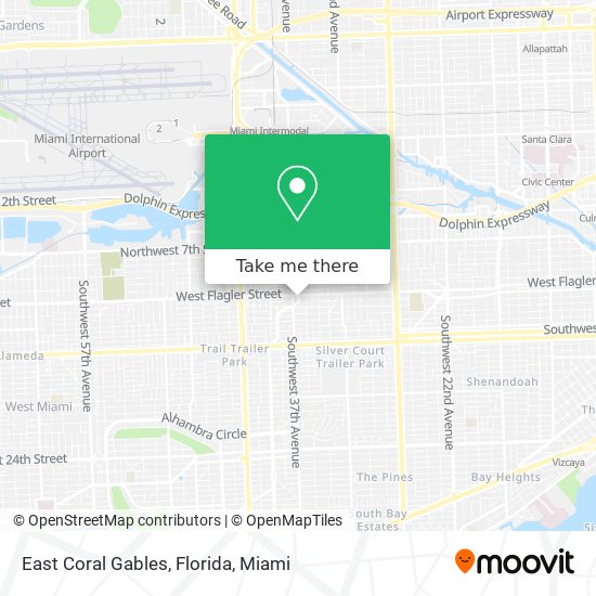 East Coral Gables, Florida map