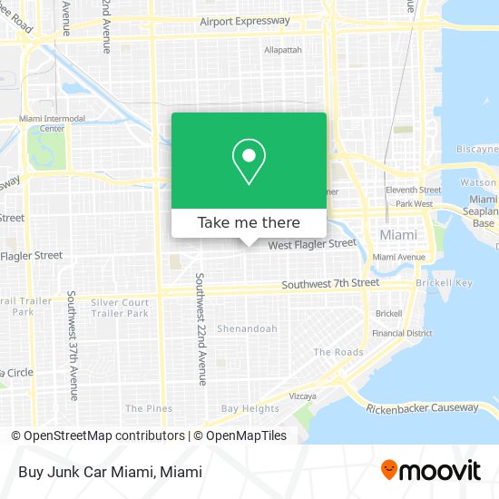 Buy Junk Car Miami map