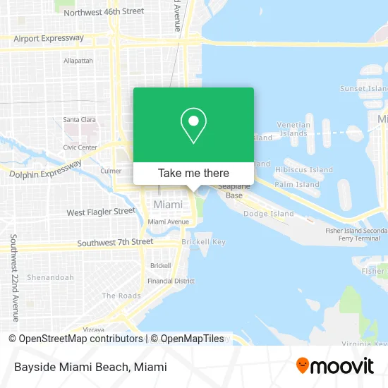 Bayside Miami Beach map