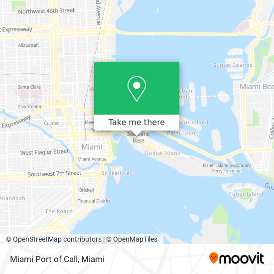 Miami Port of Call map