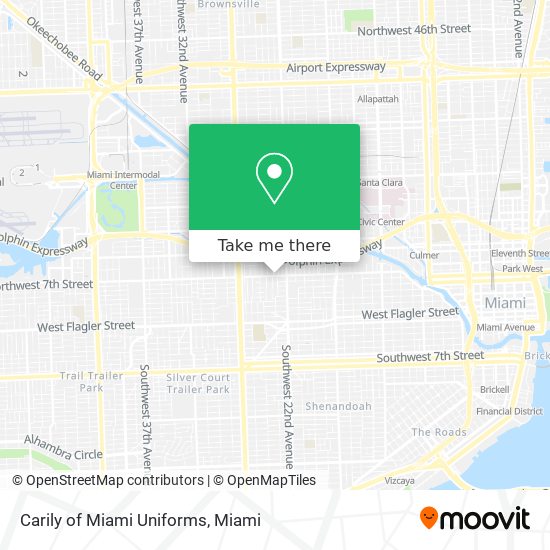 Carily of Miami Uniforms map