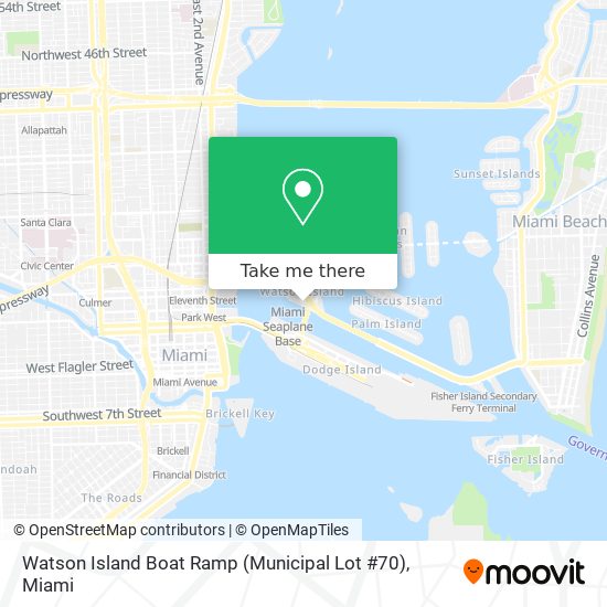 Watson Island Boat Ramp (Municipal Lot #70) map