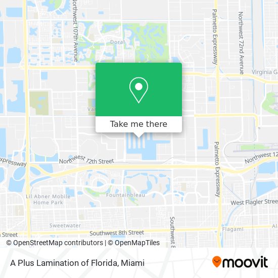 Mapa de A Plus Lamination of Florida