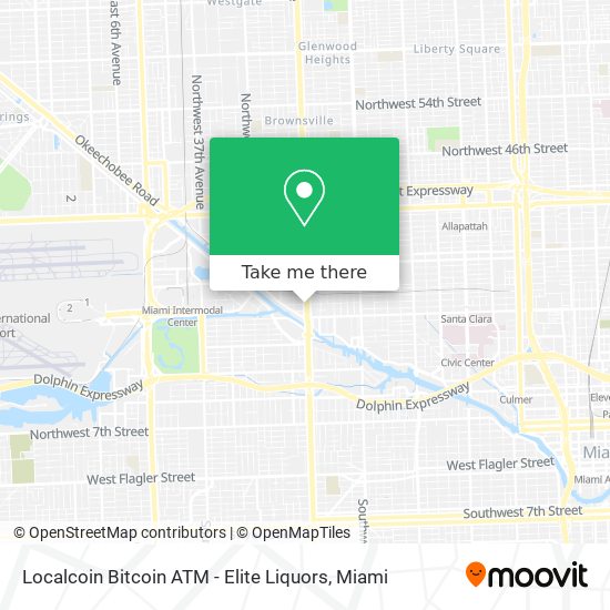 Mapa de Localcoin Bitcoin ATM - Elite Liquors