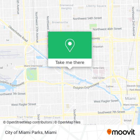 City of Miami Parks map