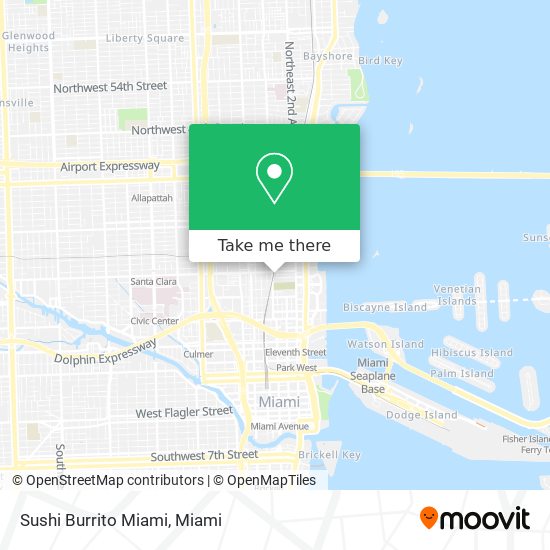 Sushi Burrito Miami map